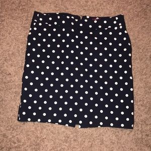 Merona (Target) navy blue polka dot skirt